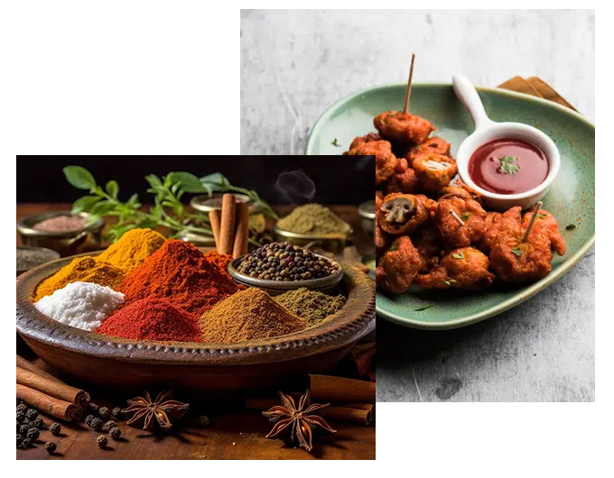 Spices and dishes